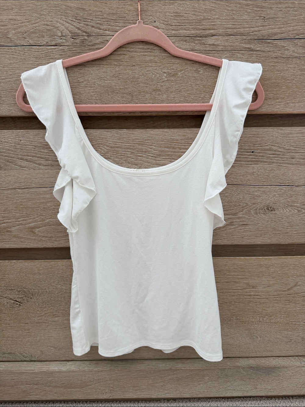 Free People intimately Cream Flutter Sleeve Tank Top